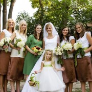 Bride, Bridesmaids and Flowergirl