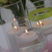 Candle Arrangement on Reception Tables