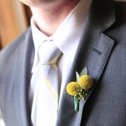 Billy Ball and Seeded Eucalyptus Boutonniere